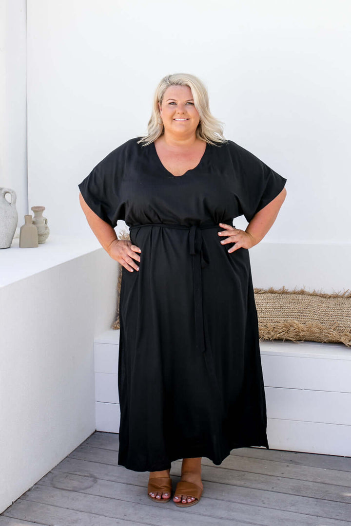 Black Maxi Kaftan Dress — gallery