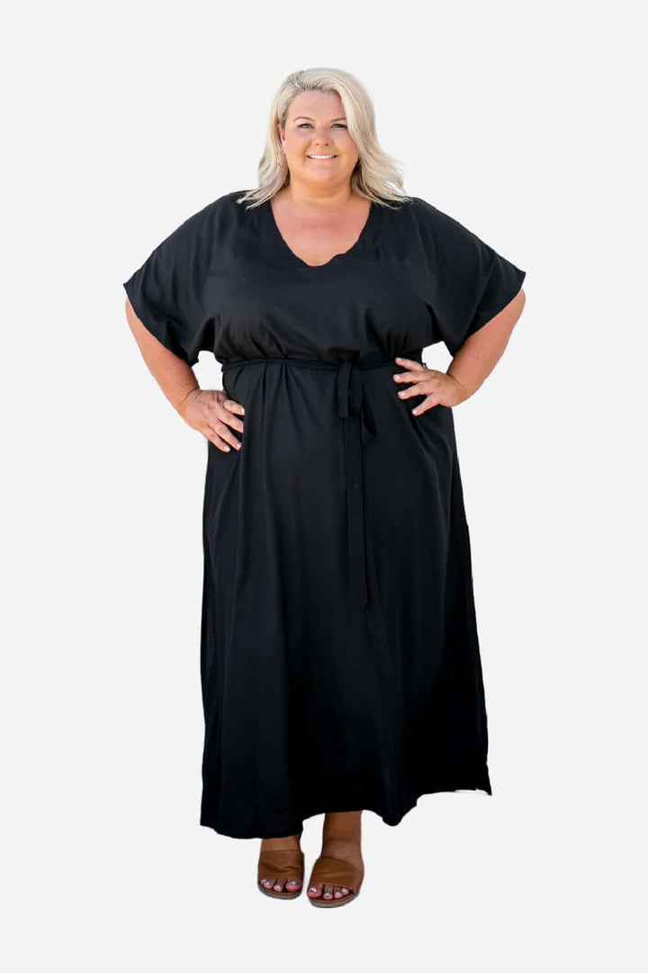 Black Maxi Kaftan Dress — gallery