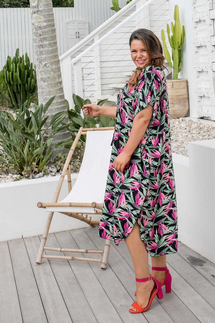 Long Kaftan Dress - Bird of Paradise — gallery