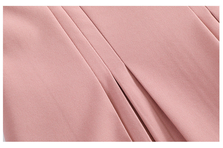 Plus Size Pink Pleats Mini Skirt for Women - gallery