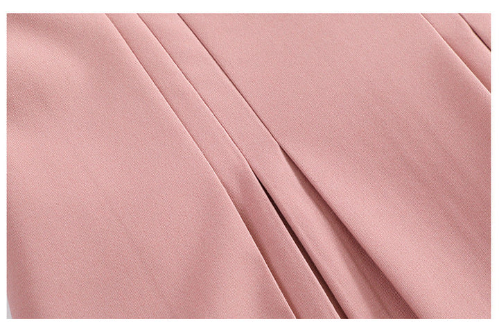 Plus Size Pink Pleats Mini Skirt for Women - gallery