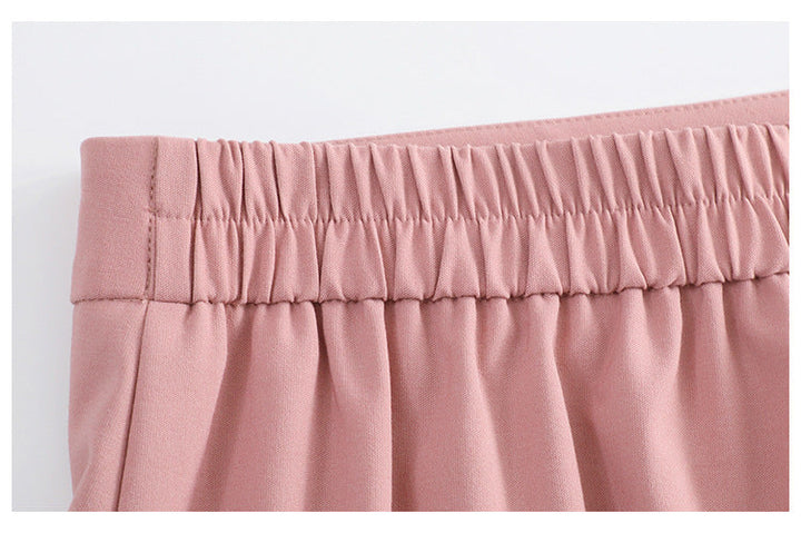 Plus Size Pink Pleats Mini Skirt for Women - gallery