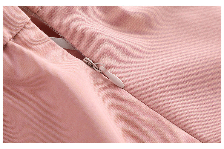 Plus Size Pink Pleats Mini Skirt for Women - gallery