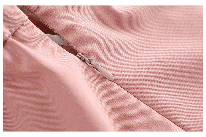 Plus Size Pink Pleats Mini Skirt for Women - gallery