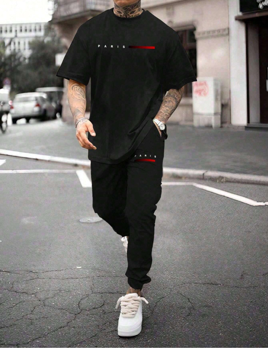 Relaxed Fit Print Tee for Men