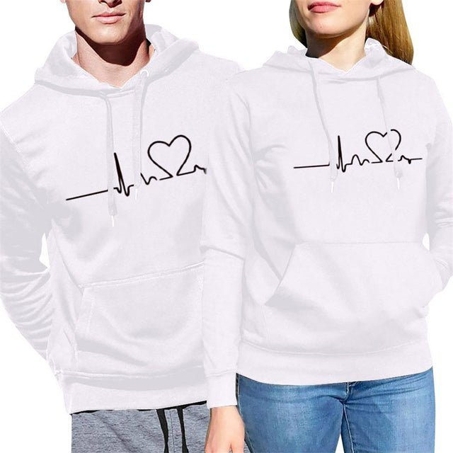 Couple Hoodies Heartbeat - gallery