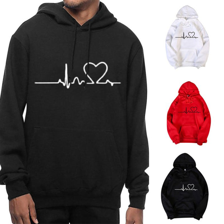 Couple Hoodies Heartbeat - gallery