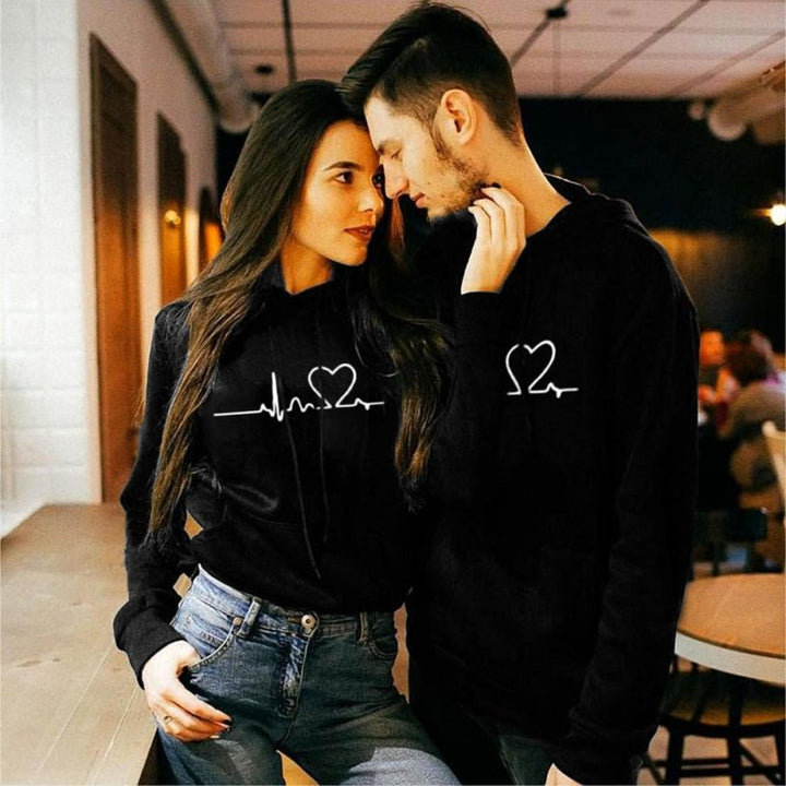 Couple Hoodies Heartbeat - gallery