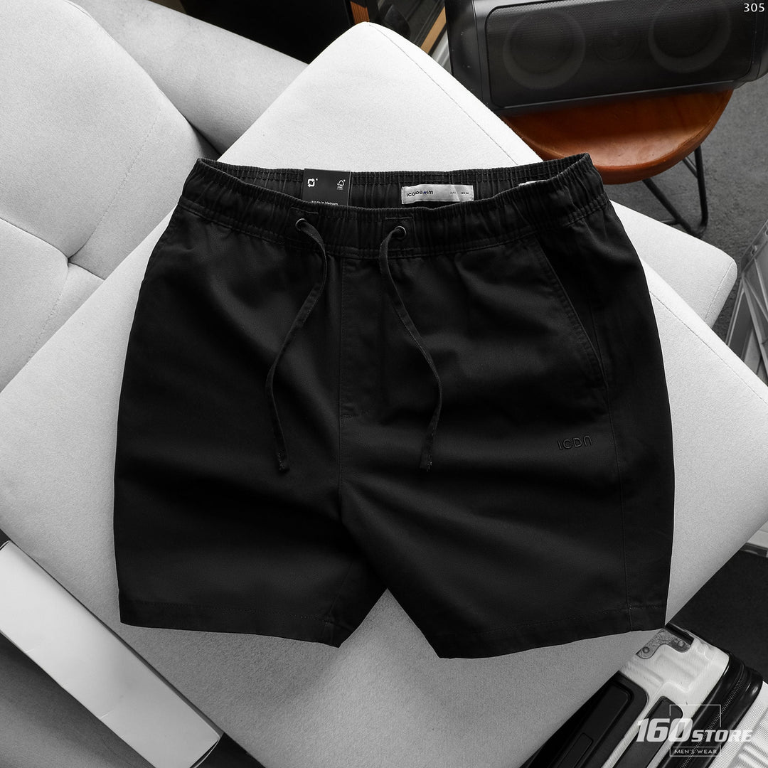 Cotton Khaki Shorts for Men - Đen-0305