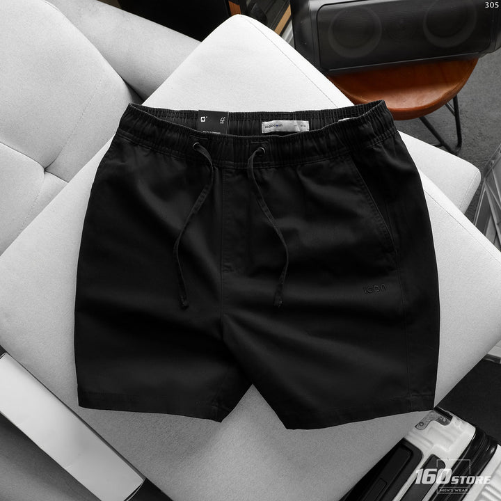 Cotton Khaki Shorts for Men - Đen-0305