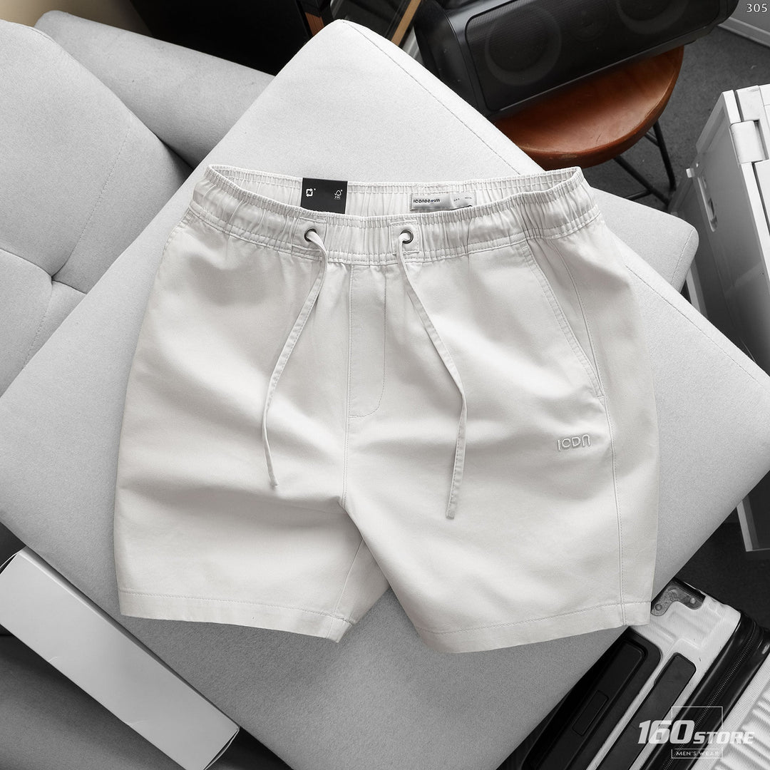 Cotton Khaki Shorts for Men - Be Nhạt-0305