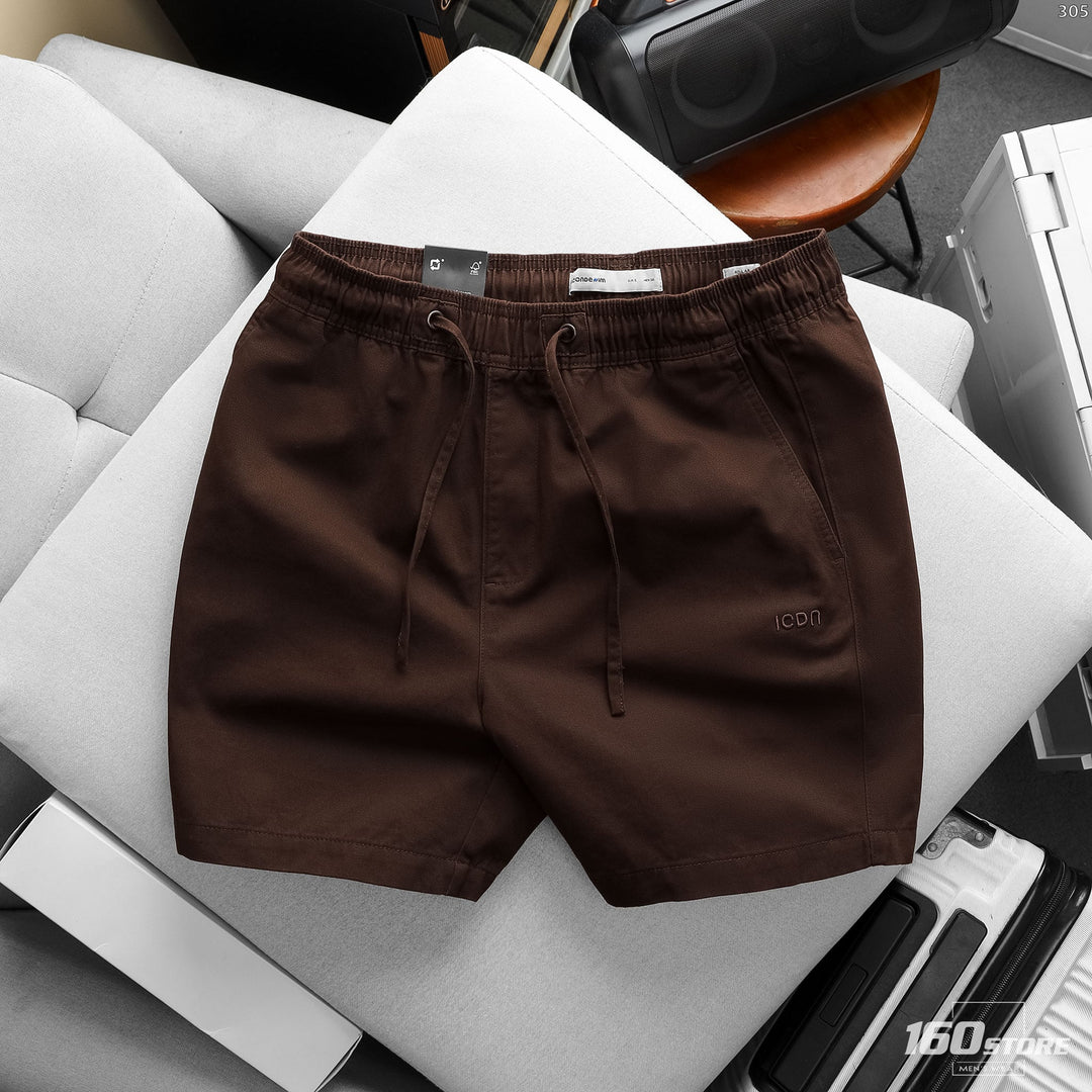 Cotton Khaki Shorts for Men - Nâu-0305