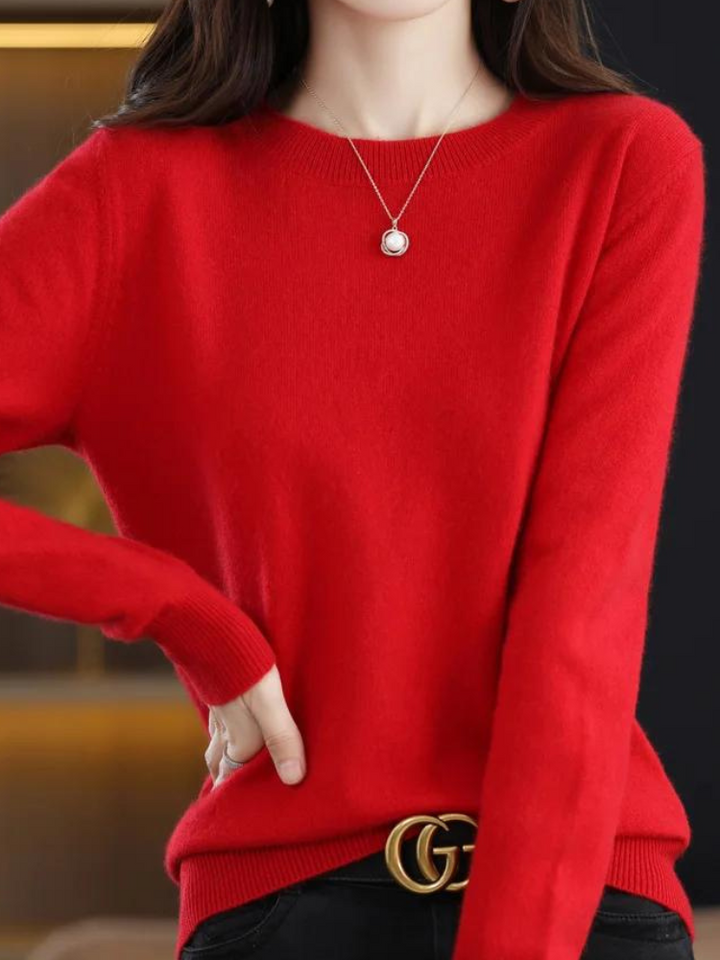 Long-Sleeve Merino Wool Jumper for Women