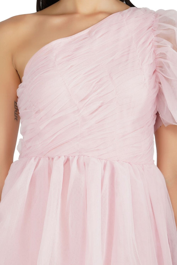 Rowena Mesh Maxi in Soft Pink — gallery