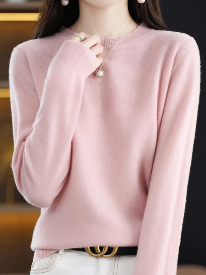 Long-Sleeve Merino Wool Jumper for Women