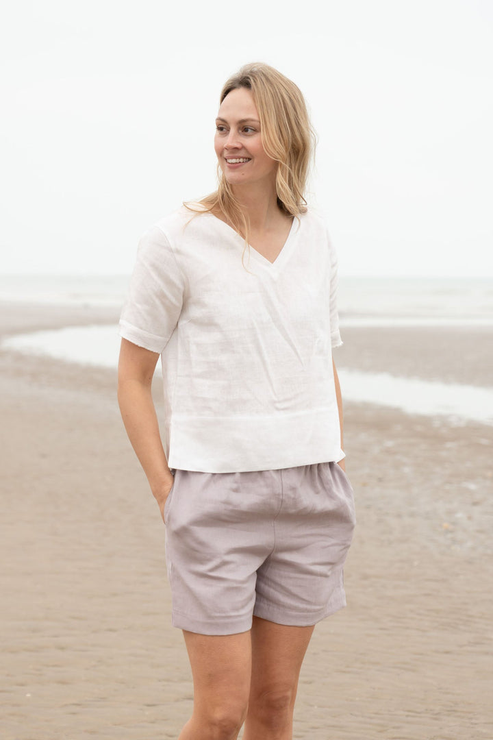 Sallie Linen Top for Women - gallery