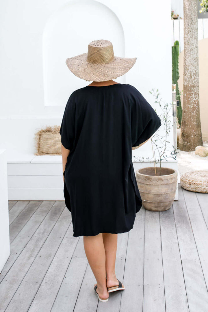 Short Kaftan Dress - Black — gallery