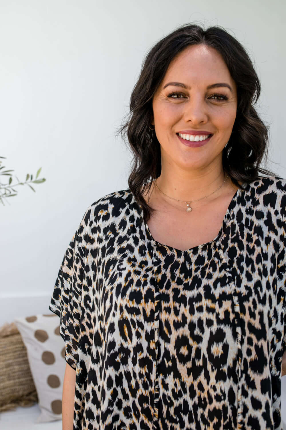 Short Kaftan Dress - Leopard Print — gallery