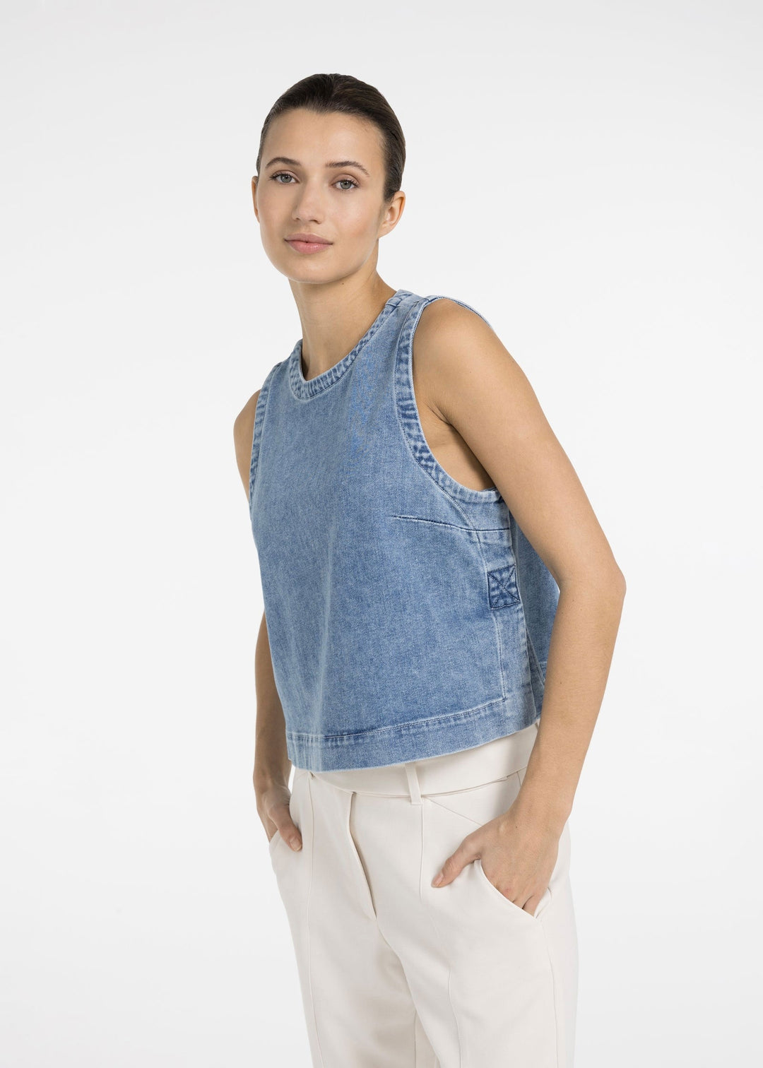 Sleeveless Denim Top for Women