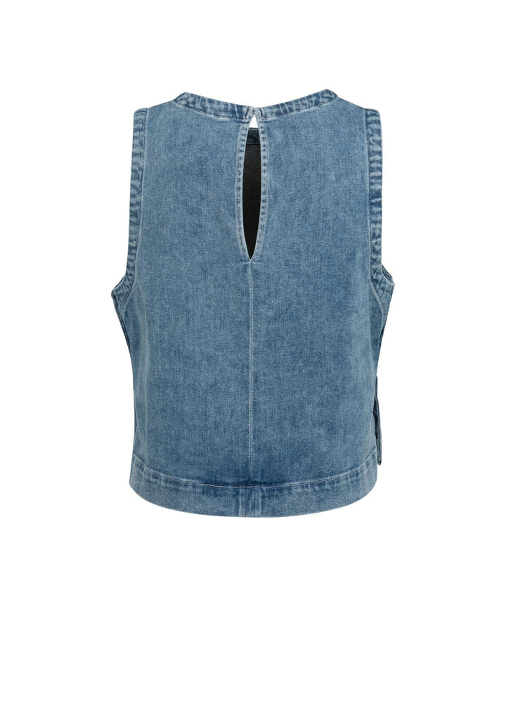 Sleeveless Denim Top for Women - gallery