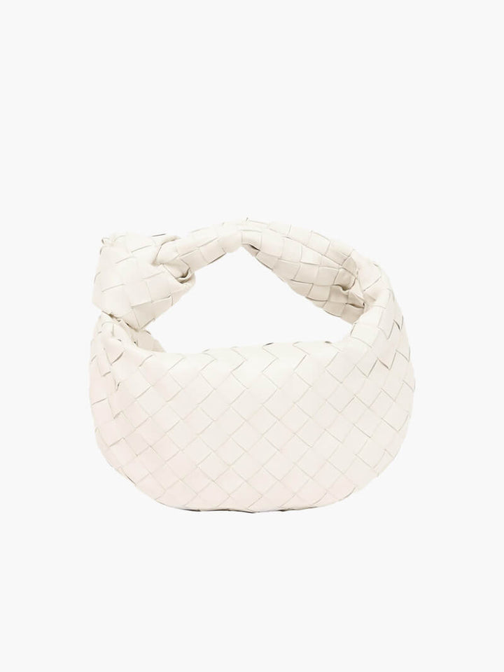 Woven Vegan Leather Handbag with Braided Structure
