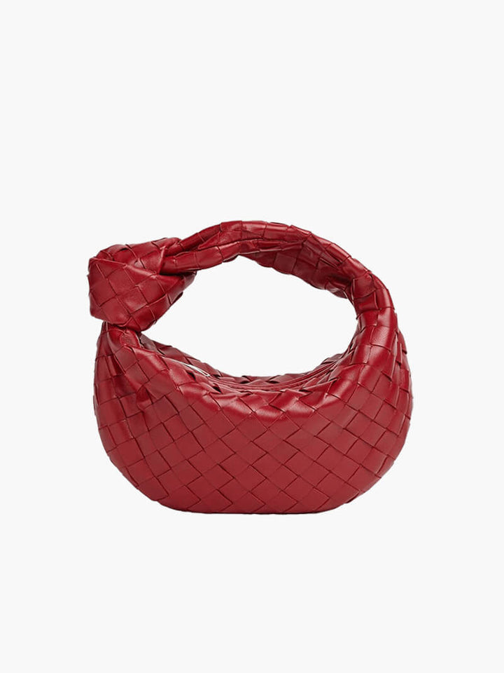 Woven Vegan Leather Handbag with Braided Structure