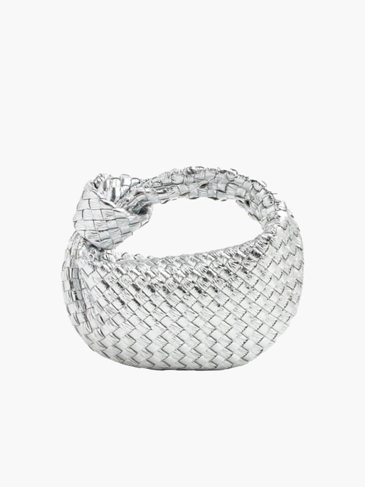 Woven Vegan Leather Handbag with Braided Structure