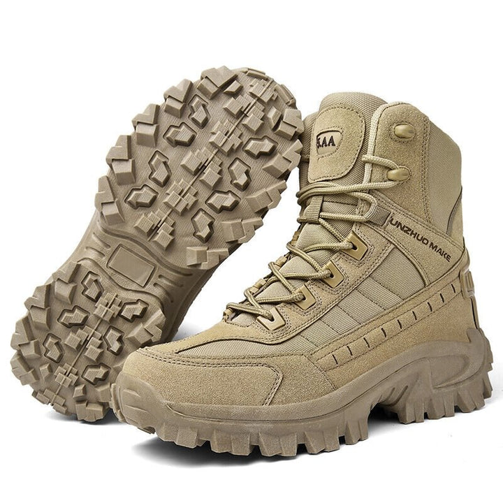 Military-Style Winter Boots with Plush Lining