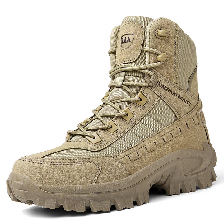 Military-Style Winter Boots with Plush Lining