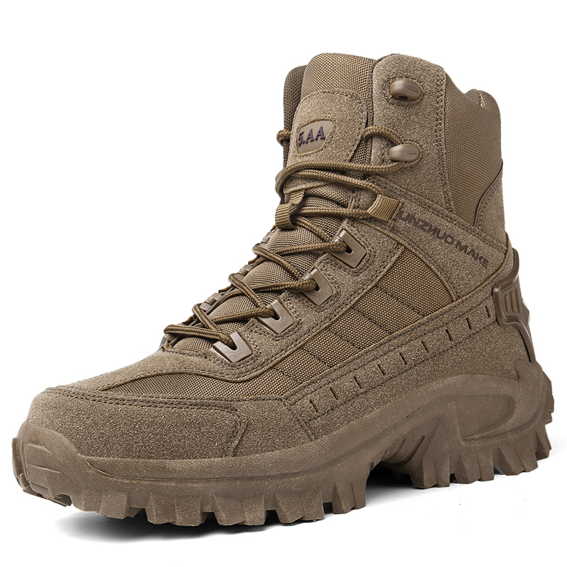 Military-Style Winter Boots with Plush Lining