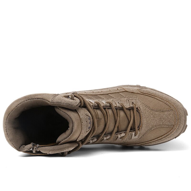 Military-Style Winter Boots with Plush Lining