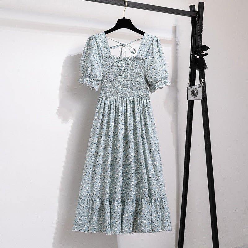 The Sweet Breeze Mini Dress for Women - Small gray flower