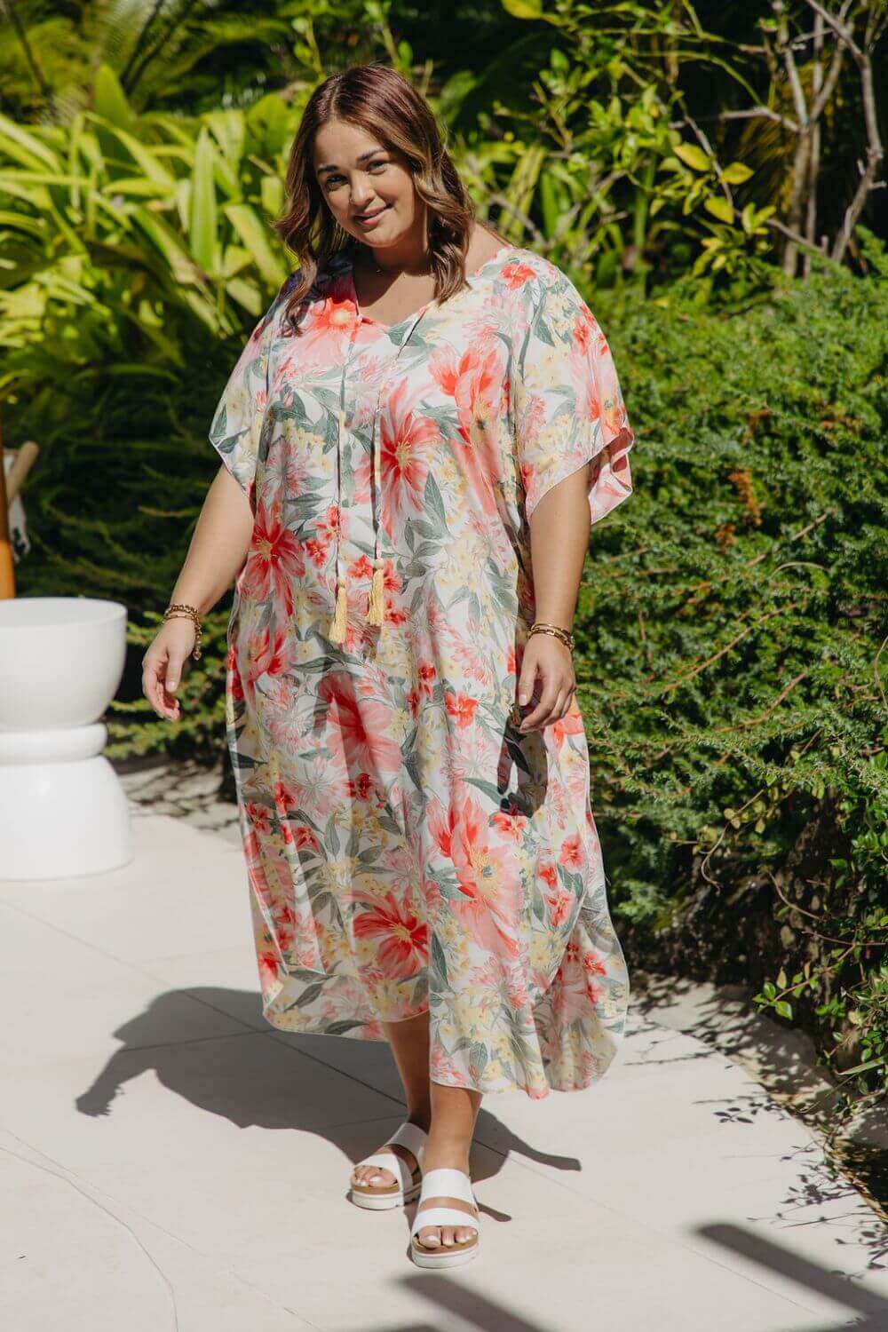 Elsie Long Kaftan Dress for Women - gallery