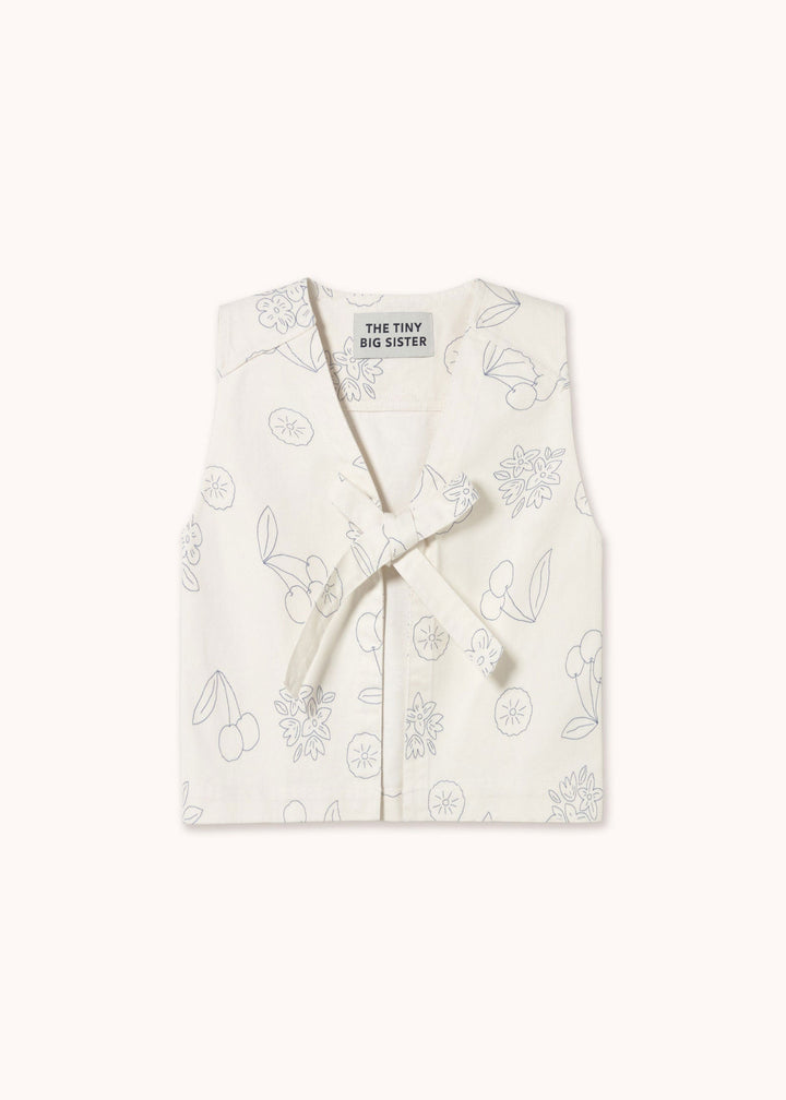 Denim Fruits Vest Waistcoat for Women - gallery
