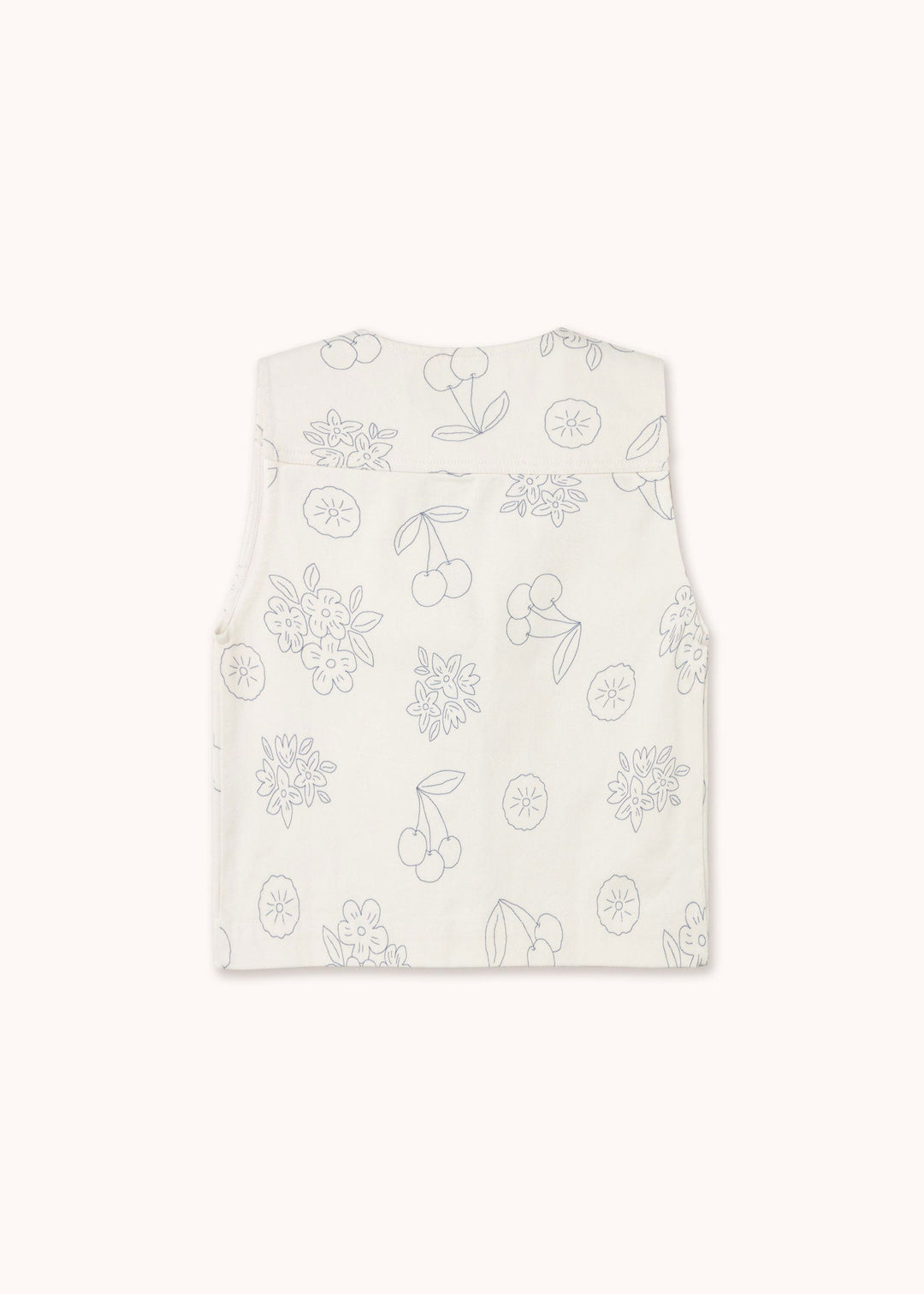 Denim Fruits Vest Waistcoat for Women - gallery