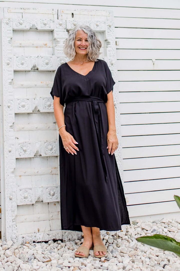 Black Maxi Kaftan Dress — gallery