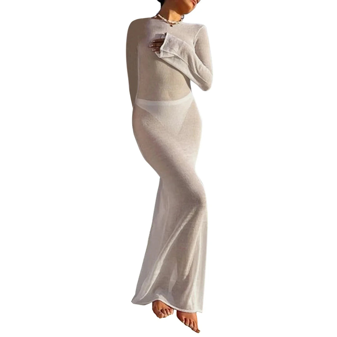 Sunlit Elegance Off Shoulder Dress for Women - Cream