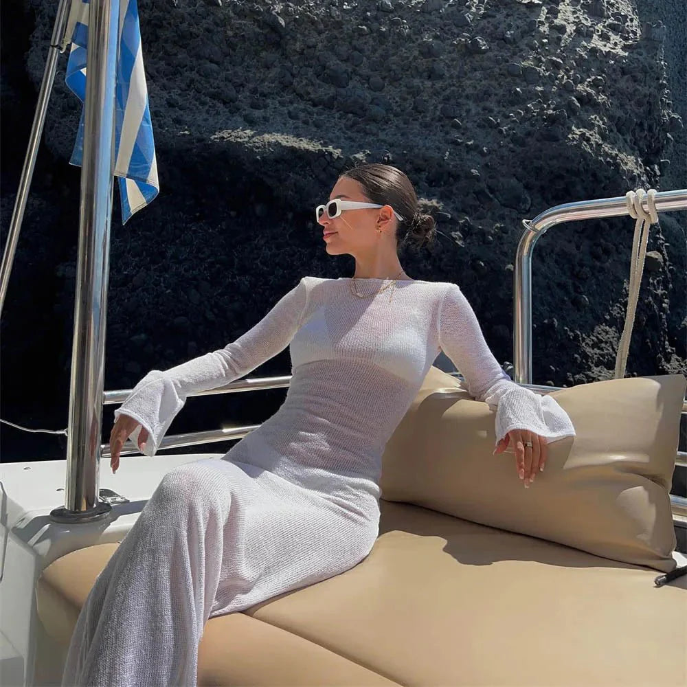 Sunlit Elegance Off Shoulder Dress for Women - gallery