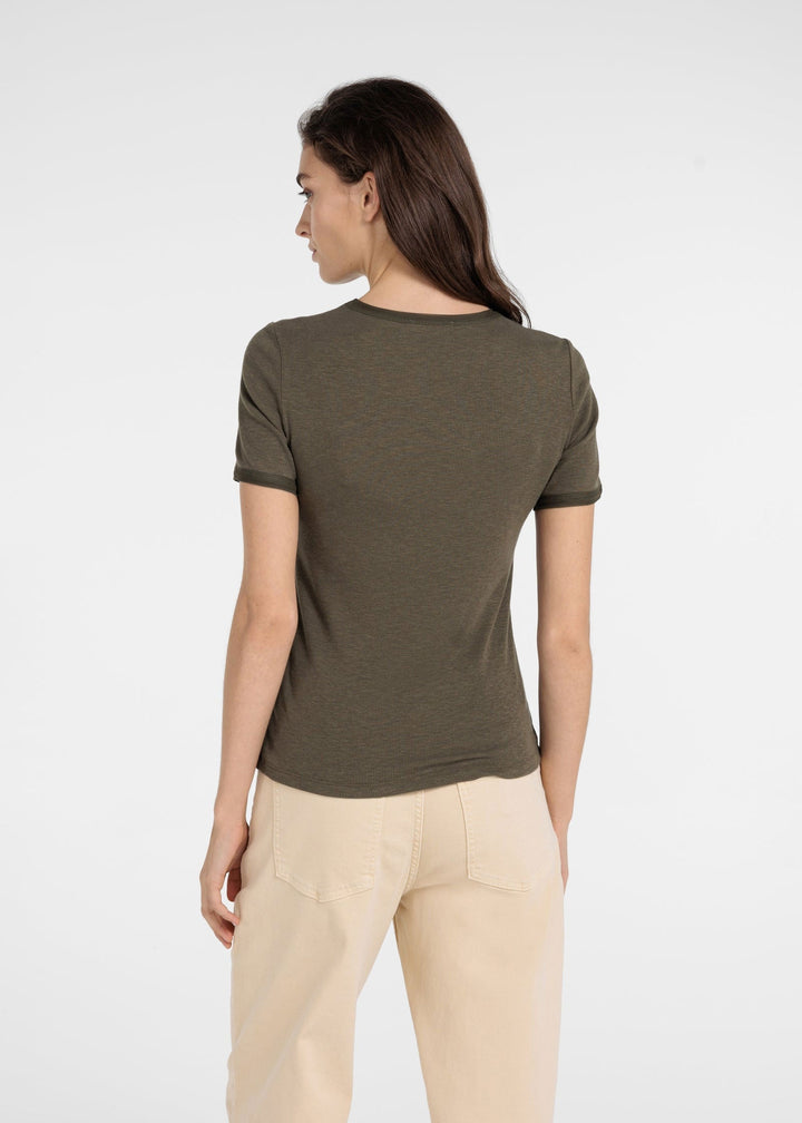 Faye Mesh Detail T-Shirt for Women - gallery
