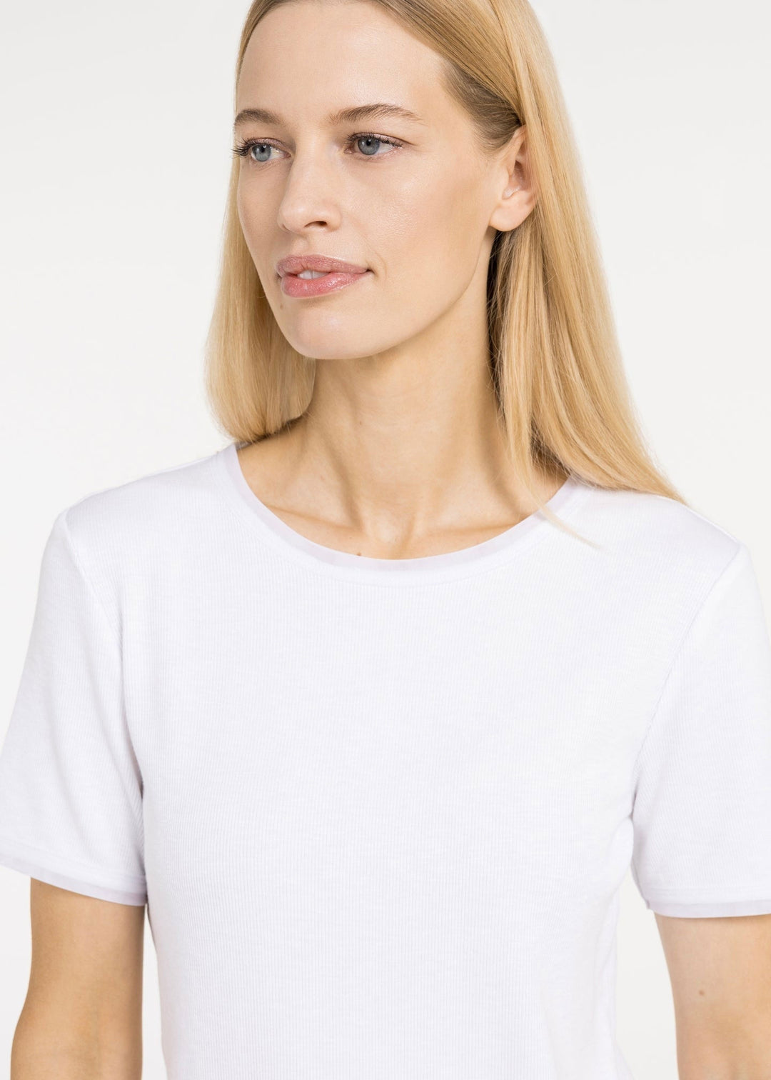Goldie Mesh Detail T-Shirt for Women - gallery