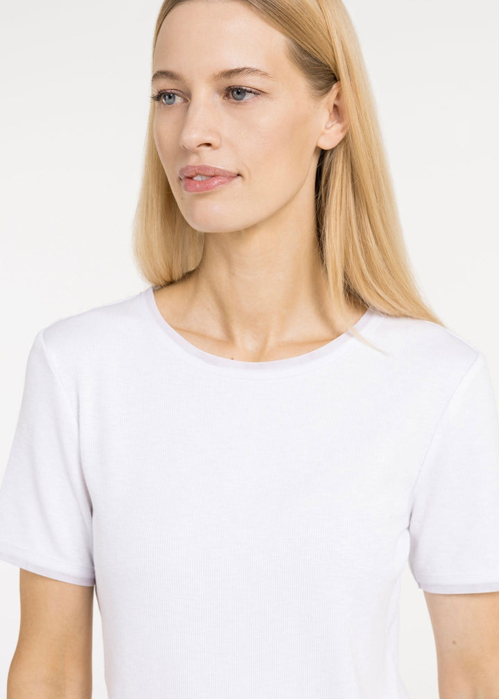 Goldie Mesh Detail T-Shirt for Women - gallery
