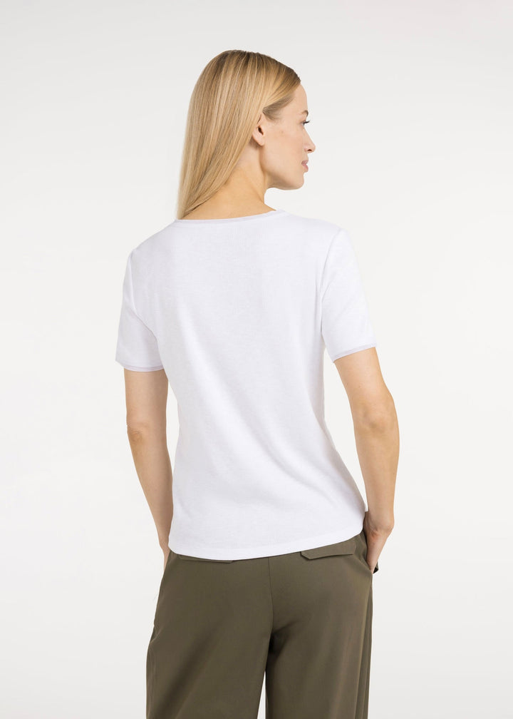 Goldie Mesh Detail T-Shirt for Women - gallery
