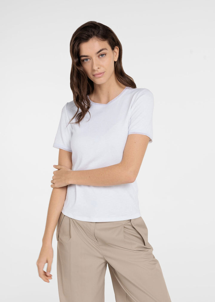 Goldie Mesh Detail T-Shirt for Women - gallery