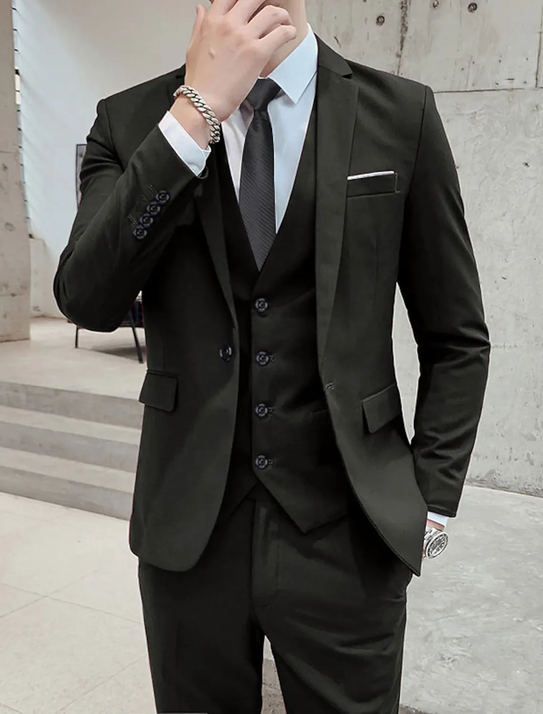 Wedding Business Formal Three-Piece Suit for Men - gallery