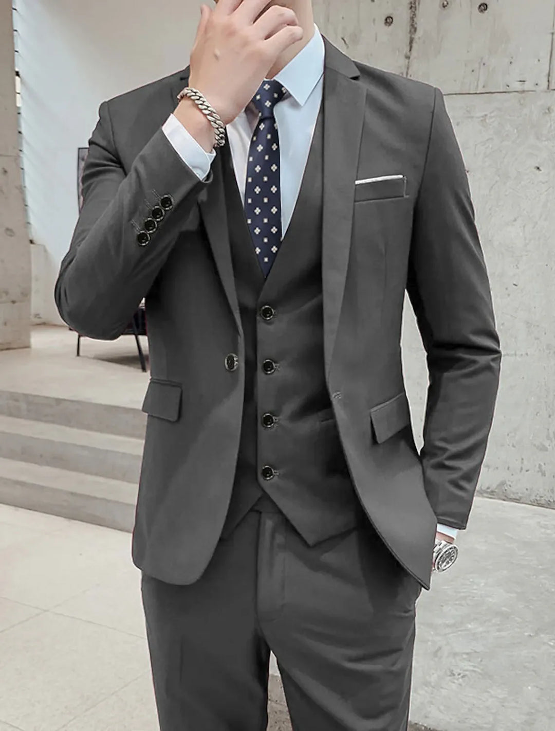 Wedding Business Formal Three-Piece Suit for Men - gallery