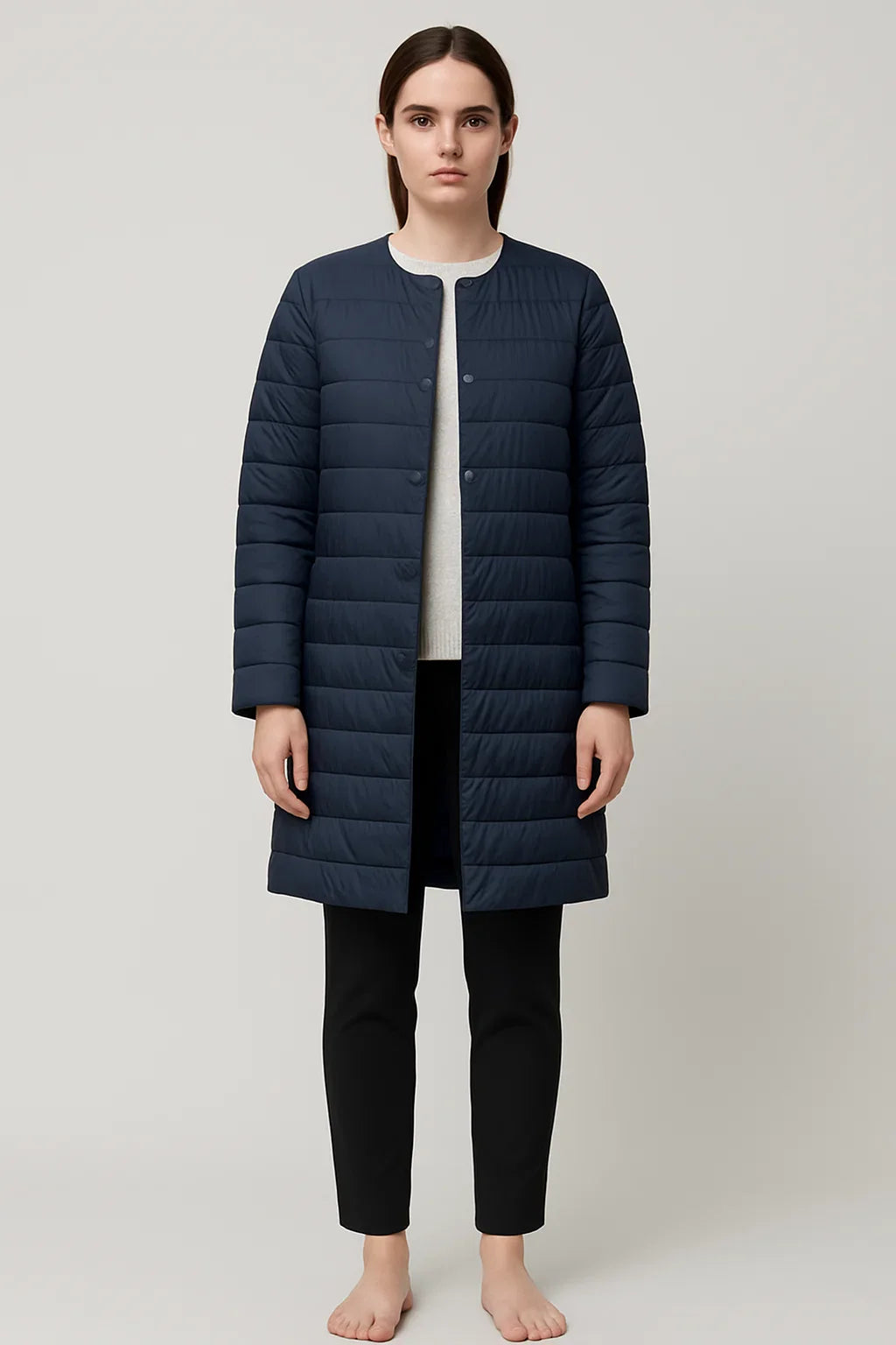 Vera Lightweight Padded Coat in Night Navy for Women