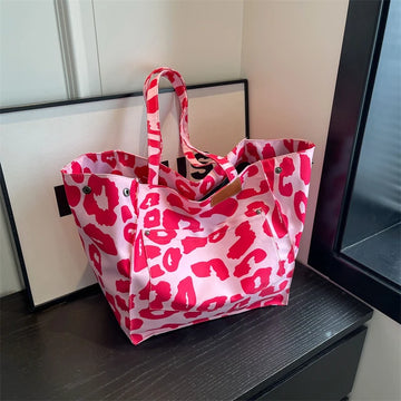 Leopard Print Shoulder Bag with Adjustable Strap