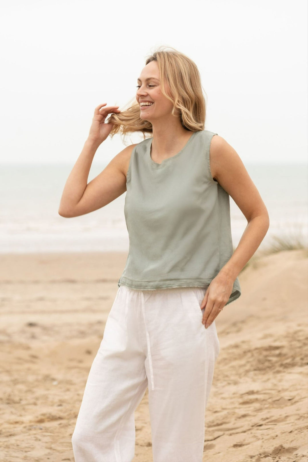 Aimie Linen Top for Women - gallery