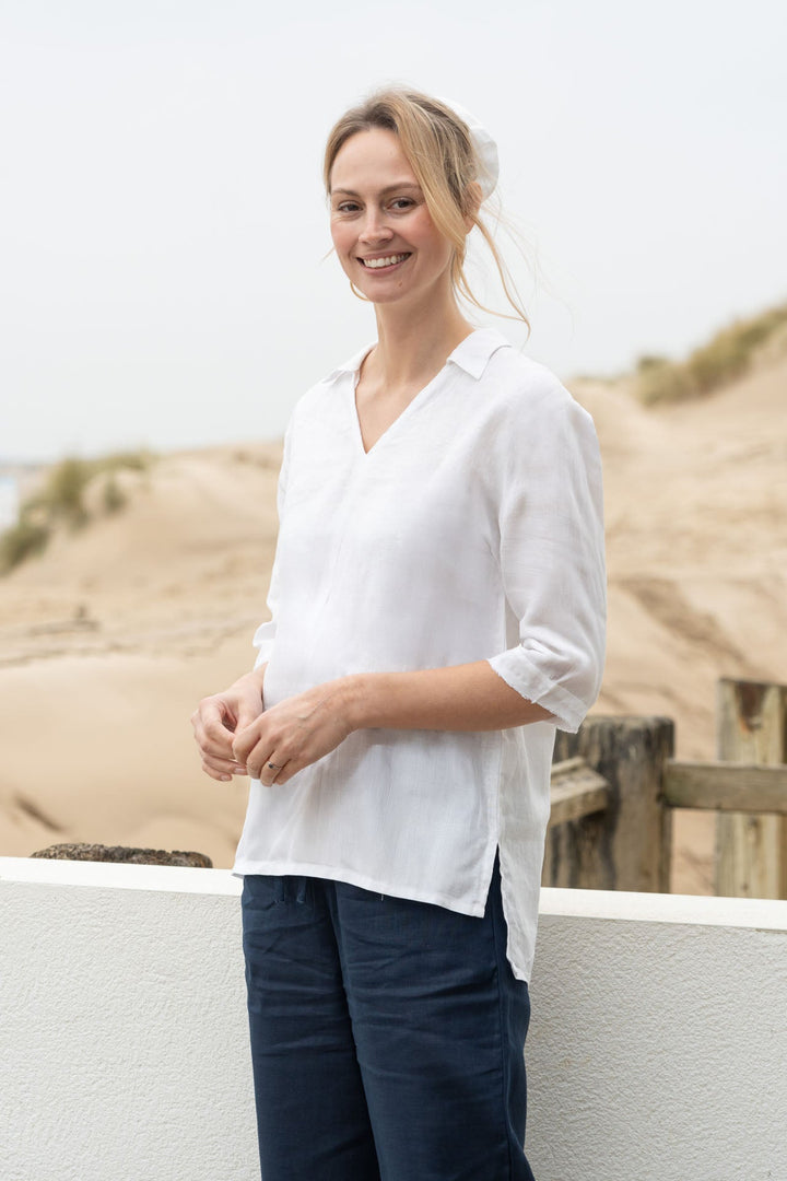 Lizzie Linen Shirt Top for Women