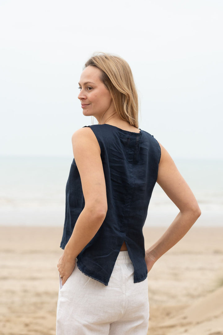 Aimie Linen Top for Women - gallery